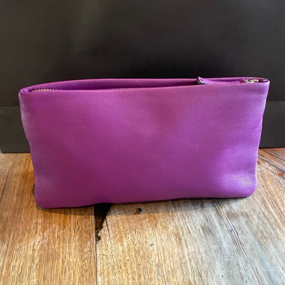 NWT | Oroton Two-Tone Leather Wallet Clutch - Picture 6 of 14